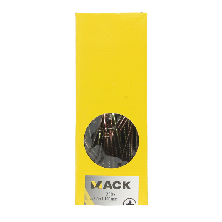 Afbeelding laden in galerijviewer, Mack 1020273 - spaanplaatschroef vz kop gvz 250 st 5,0 x 100 mm | 1 stuks