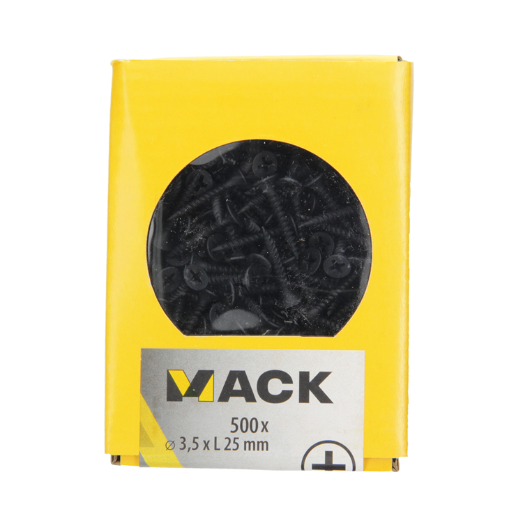 Afbeelding laden in galerijviewer, Mack 1020274 - gipsplaatschroef zwart gefosfat. 500 st 3,5 x 25 mm | 5 stuks