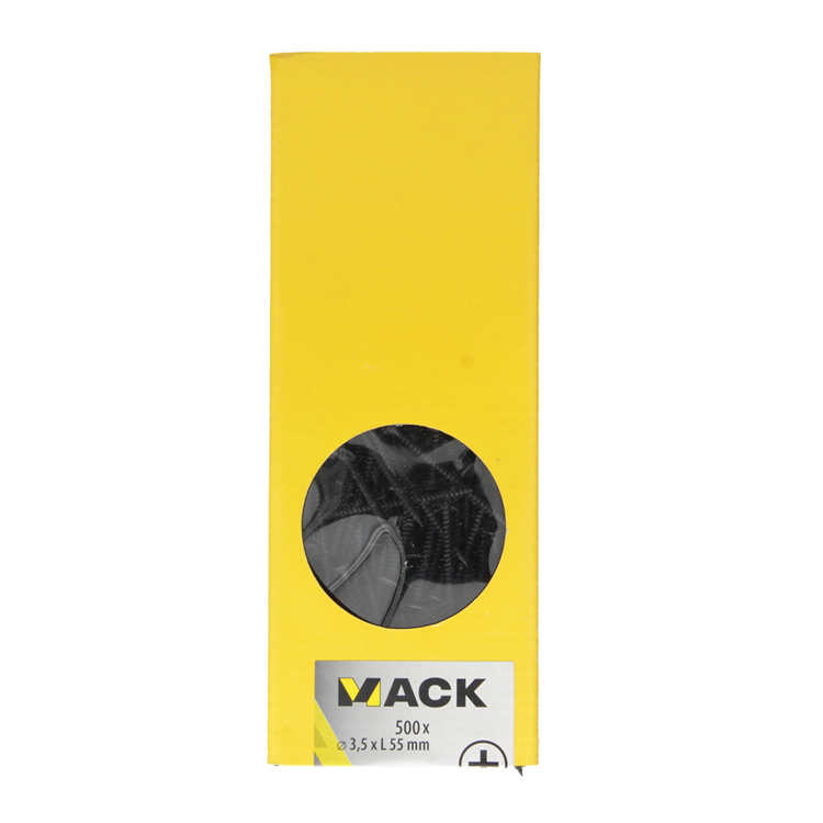 Afbeelding laden in galerijviewer, Mack 1020277 - gipsplaatschroef zwart gefosfat. 500 st 3,5 x 55 mm | 1 stuks