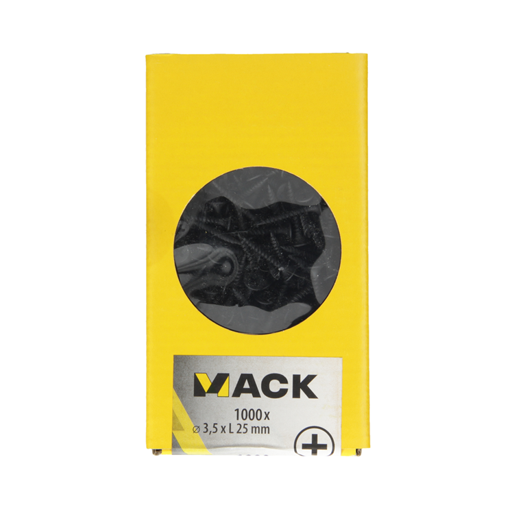 Afbeelding laden in galerijviewer, Mack 1020282 - gipsplaatschroef zwart gefosfat. 1000 st 3,5 x 25mm | 2 stuks