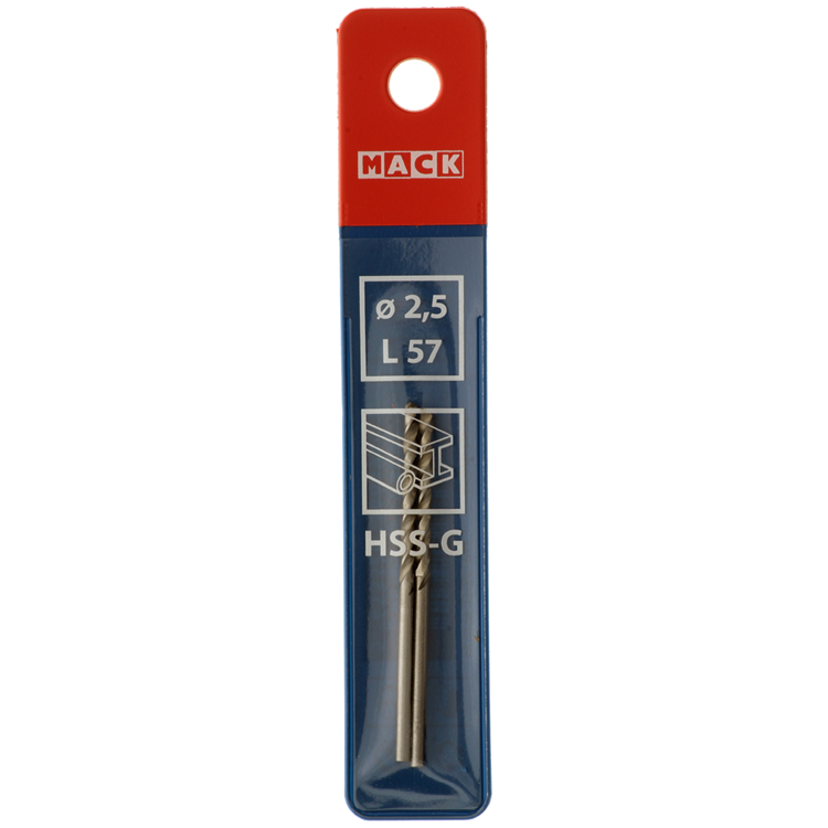 Afbeelding laden in galerijviewer, Mack 1018399 - metaalboor hss g din 338 ø 2,5 x 57 mm 2st | 5 stuks