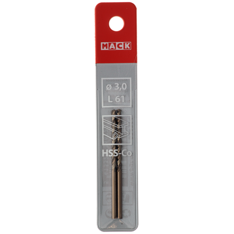 Afbeelding laden in galerijviewer, Mack 1018422 - metaalboor hss co5% din 338 ø 3,0 x 61 mm 2st | 5 stuks