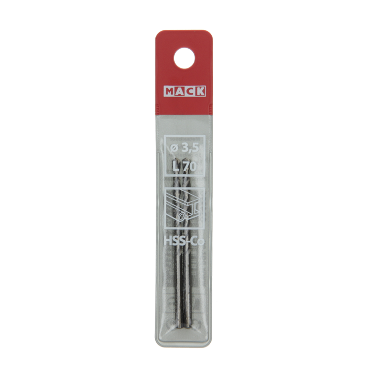 Afbeelding laden in galerijviewer, Mack 1018423 - metaalboor hss co5% din 338 ø 3,5 x 70 mm 2st | 5 stuks