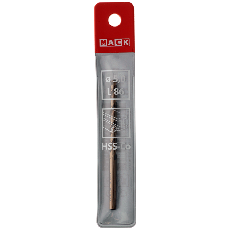 Afbeelding laden in galerijviewer, Mack 1018426 - metaalboor hss co5% din 338 ø 5,0 x 86 mm | 5 stuks