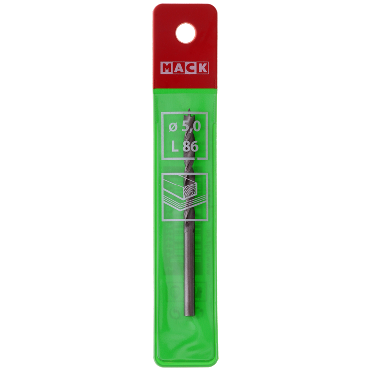 Afbeelding laden in galerijviewer, Mack 1018505 - machinehoutboor + centreerpunt ø 5,0 x 86 mm | 5 stuks