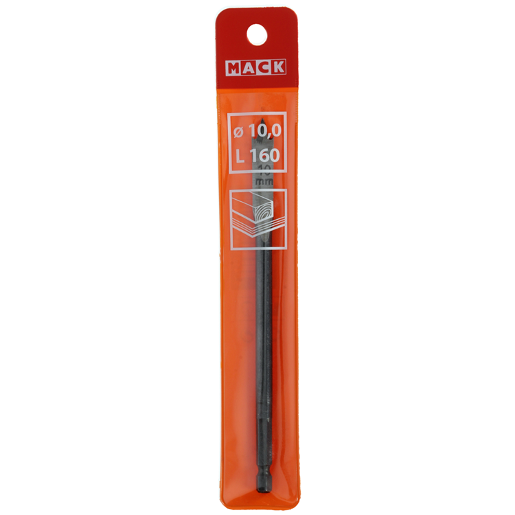 Afbeelding laden in galerijviewer, Mack 1018514 - platte houtboor din 7487 ø 10,0 x 160 mm | 5 stuks