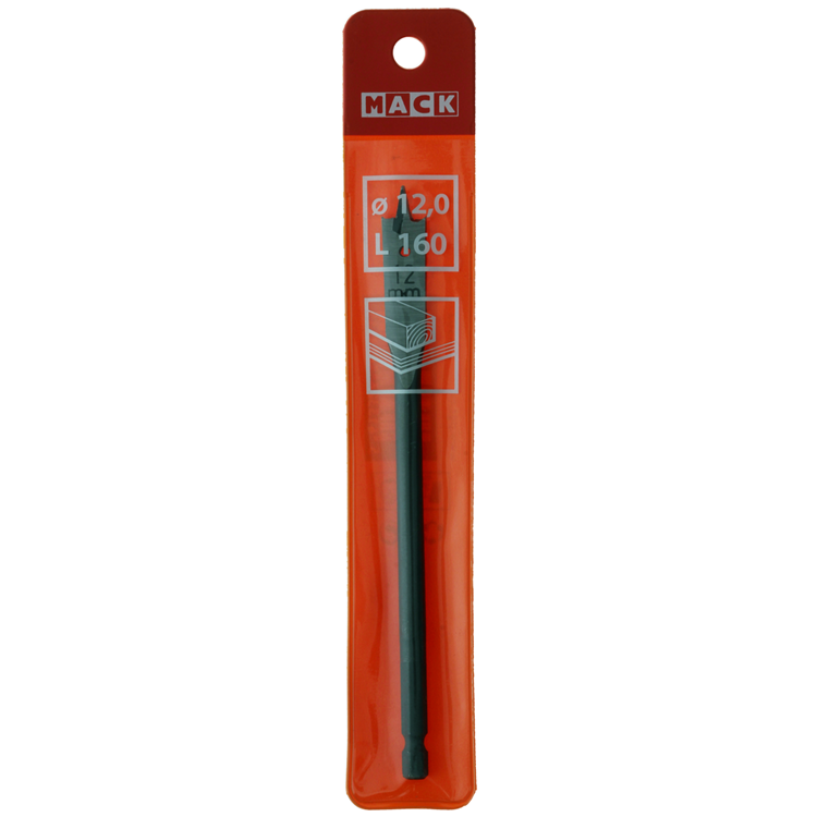 Afbeelding laden in galerijviewer, Mack 1018515 - platte houtboor din 7487 ø 12,0 x 160 mm | 5 stuks
