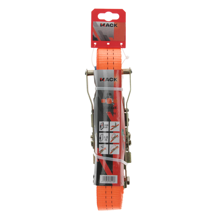 Afbeelding laden in galerijviewer, Mack 1023388 - spangordel pe, ratelspanner 35mm-6m max 2000kg | 5 stuks