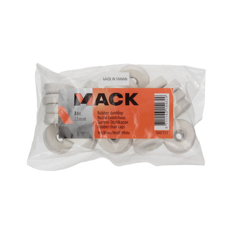 Chargez l'image dans la visionneuse de la galerie, Mack 1047751 - stoeldop rubber wit ø 23 mm 24 st pcs | 6 stuks