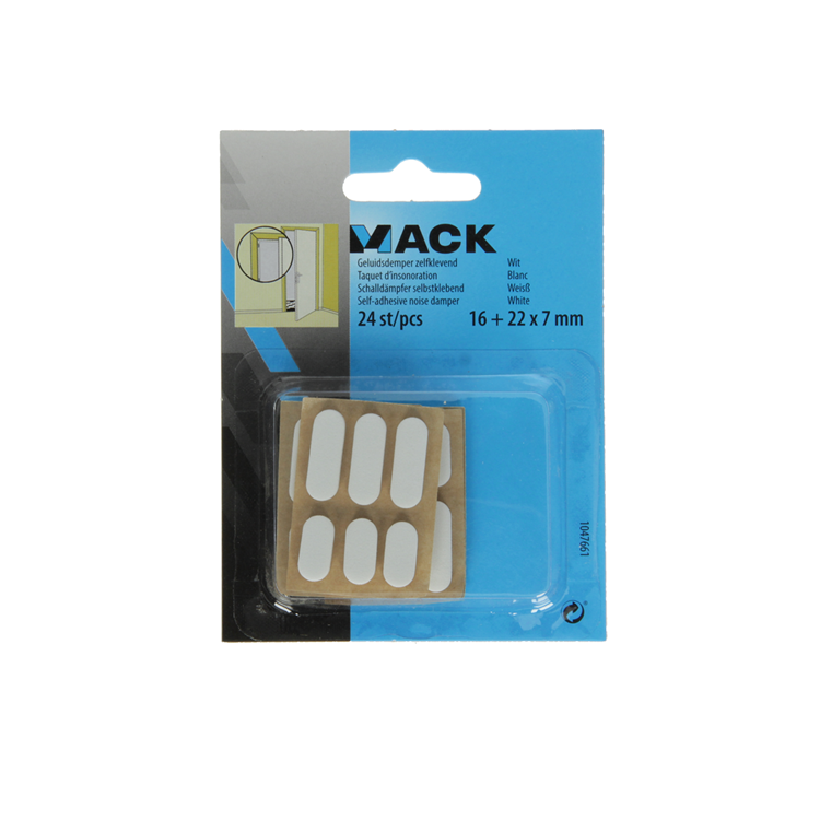 Afbeelding laden in galerijviewer, Mack 1047661 - geluidsdemper zelfklevend wit 16 + 22 x 7 mm 24 st pcs | 12 stuks