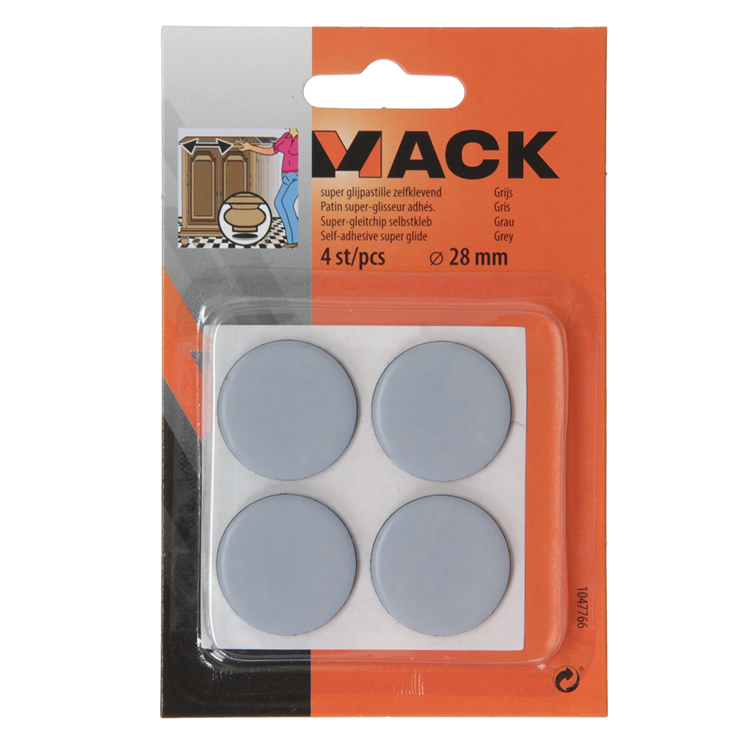 Afbeelding laden in galerijviewer, Mack 1047766 - super glijpastille zelfklevendgrijs ø 28 mm 4 st pcs | 12 stuks
