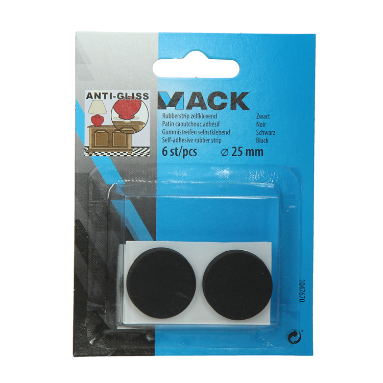 Afbeelding laden in galerijviewer, Mack 1047670 - rubberstrip zelfklevend zwart ø 25 mm 6 st pcs | 12 stuks