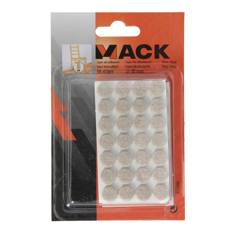 Afbeelding laden in galerijviewer, Mack 1047719 - super-vilt zelfklevend beige ø 10 mm 56 st pcs | 12 stuks