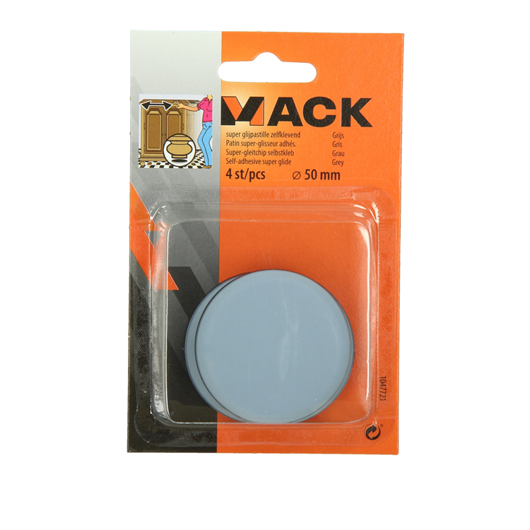 Afbeelding laden in galerijviewer, Mack 1047721 - super glijpastille zelfklevendgrijs ø 50 mm 4 st pcs | 6 stuks