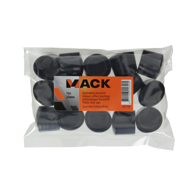 Afbeelding laden in galerijviewer, Mack 1047769 - opsteekdop kunststof zwart ø 25 mm 16 st pcs | 6 stuks