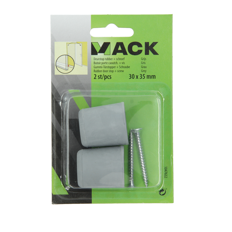 Chargez l'image dans la visionneuse de la galerie, Mack 1047632 - deurstop rubber + schroef grijs 30 x 35 mm 2 st pcs | 6 stuks