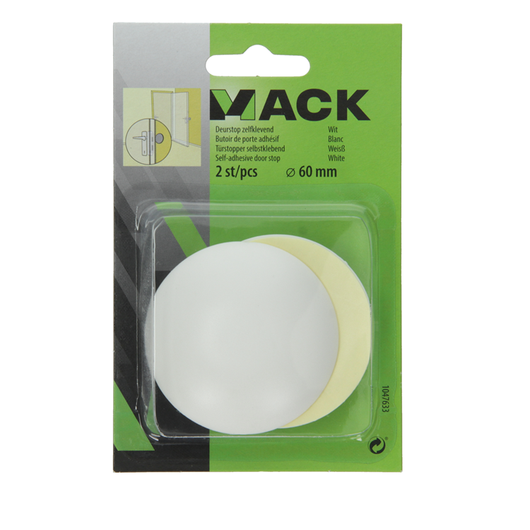 Chargez l'image dans la visionneuse de la galerie, Mack 1047633 - deurstop zelfklevend wit ø 60 mm 2 st pcs | 6 stuks
