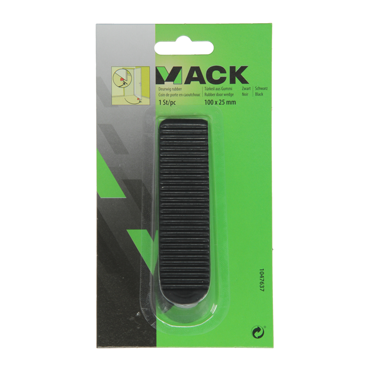 ギャラリービューアに画像をロードする, Mack 1047637 - deurwig rubber zwart 100 x 25 mm 1 st pc | 6 stuks