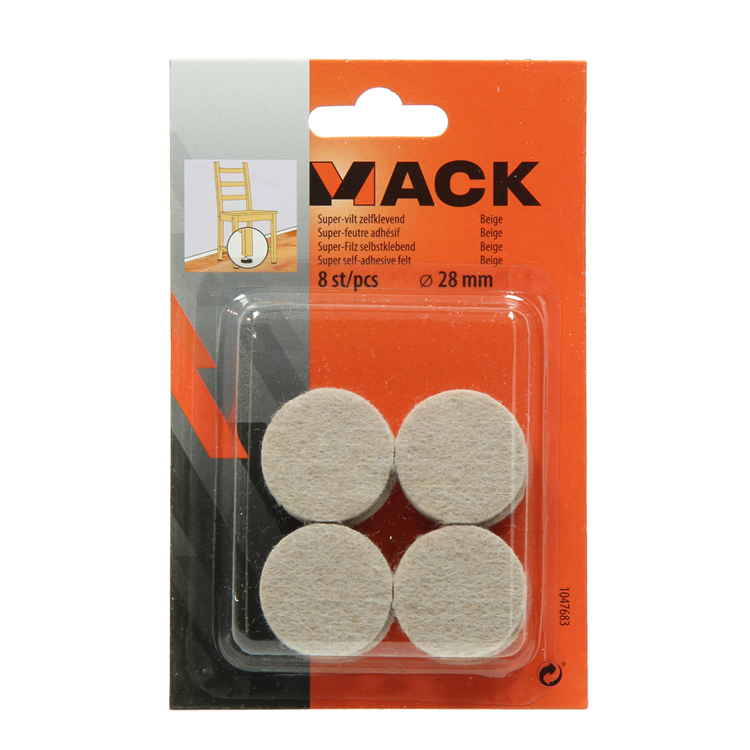 Chargez l'image dans la visionneuse de la galerie, Mack 1047683 - super-vilt zelfklevend beige ø 28 mm 8 st pcs | 12 stuks