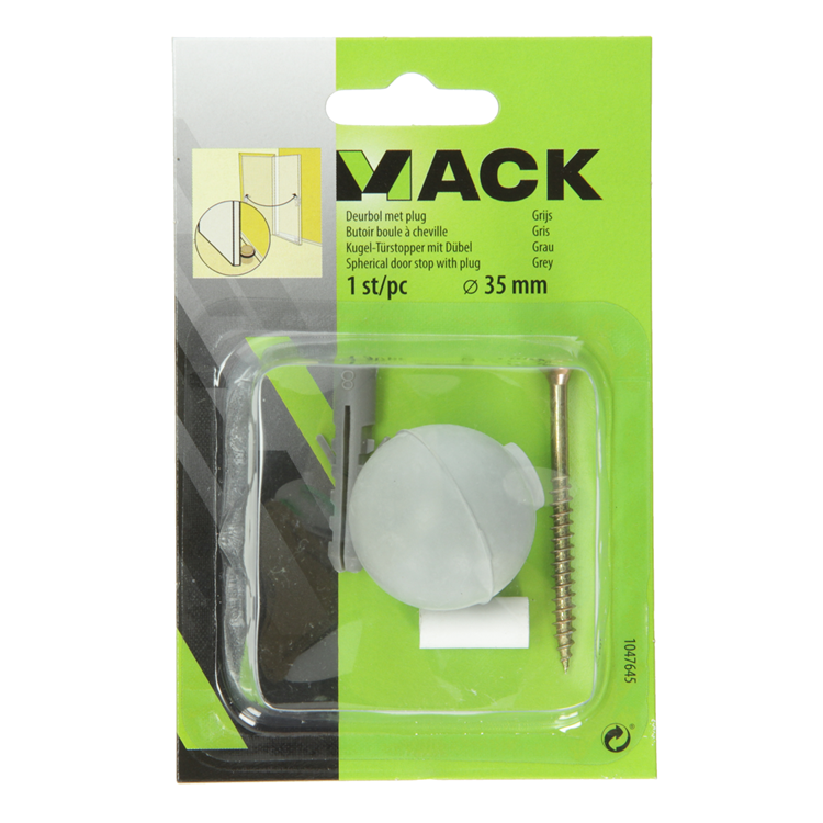 Chargez l'image dans la visionneuse de la galerie, Mack 1047645 - deurbol met plug grijs ø 35 mm 1 st pc | 6 stuks