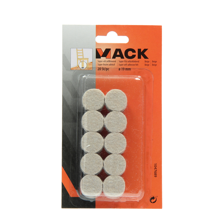 Chargez l'image dans la visionneuse de la galerie, Mack 1047689 - super-vilt zelfklevend beige ø 19 mm 20 st pcs | 12 stuks