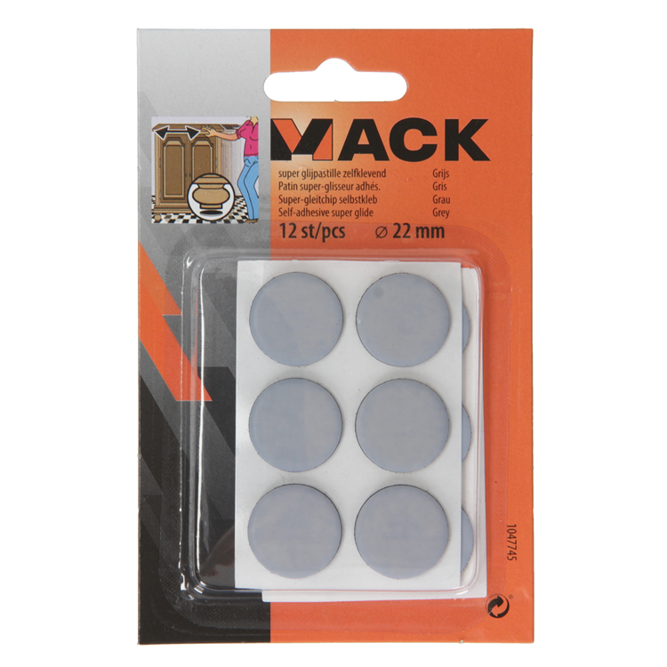 ギャラリービューアに画像をロードする, Mack 1047745 - super glijpastille zelfklevendgrijs ø 22 mm 12 st pcs | 12 stuks