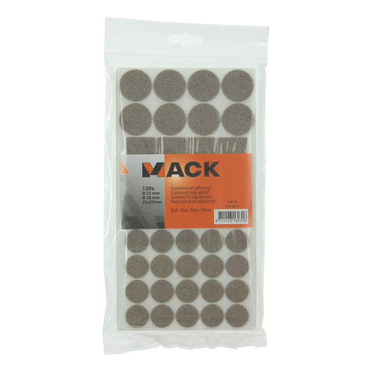 Chargez l'image dans la visionneuse de la galerie, Mack 1048760 - assortiment zelfklevend vilt bruin | 12 stuks