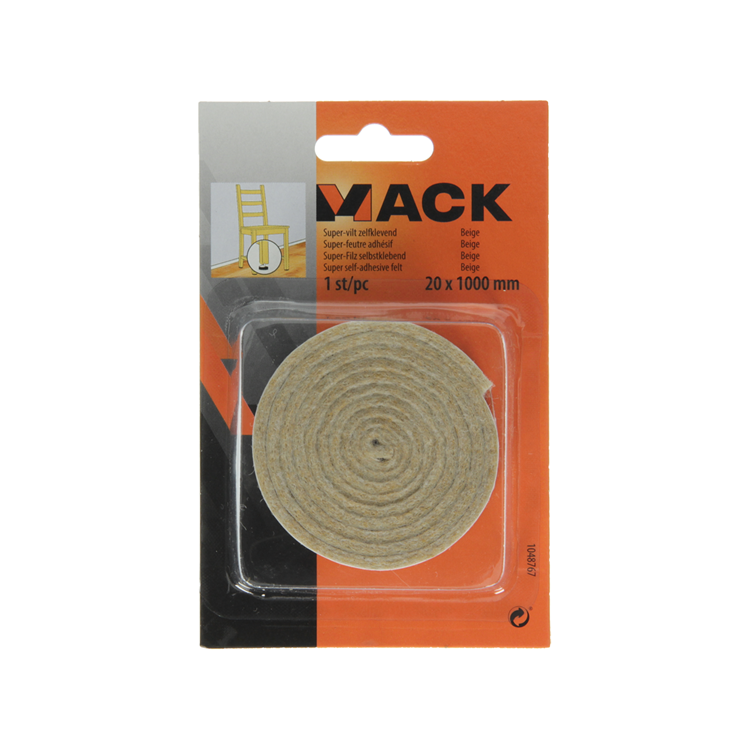 Chargez l'image dans la visionneuse de la galerie, Mack 1048767 - super-vilt zelfklevend beige 20 x 1000 mm 1 st pc | 6 stuks