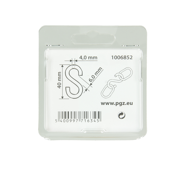 Afbeelding laden in galerijviewer, Mack 1006852 - 2 open s-haken verzinkt bl 4,0x35mm | 5 stuks