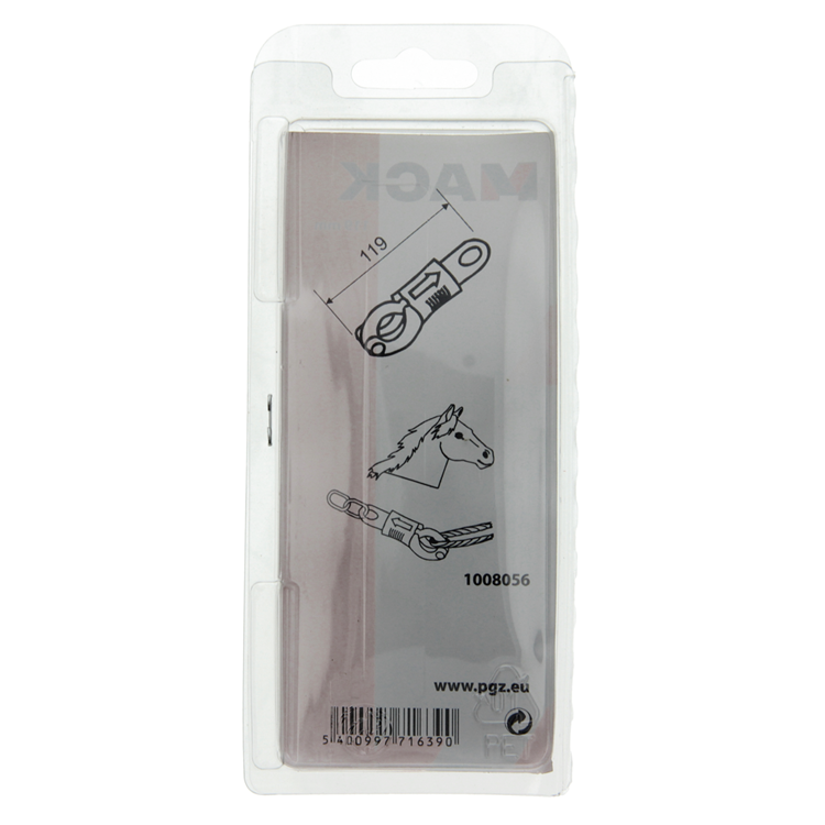 Afbeelding laden in galerijviewer, Mack 1006857 - 1 paniekhaak met draaioogverzinkt 100mm bl | 5 stuks