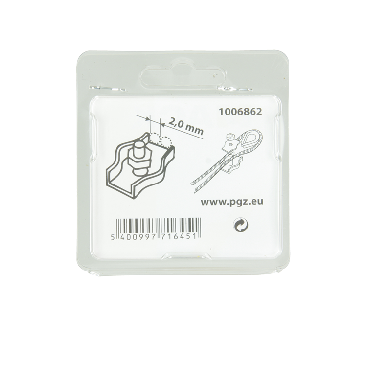 Afbeelding laden in galerijviewer, Mack 1006862 - 2 staaldraadklemmen simplex verzinkt 2mm bl | 5 stuks