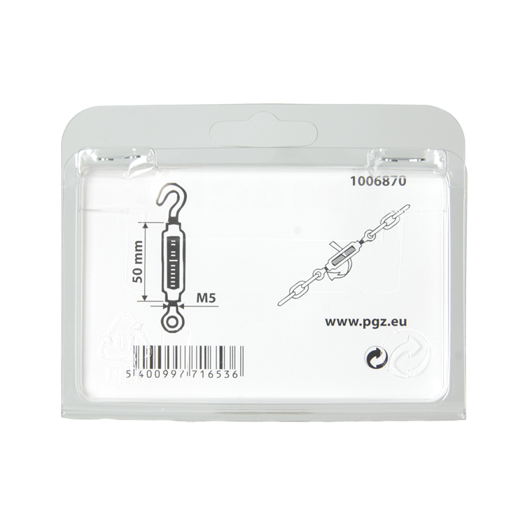 ギャラリービューアに画像をロードする, Mack 1006870 - 2 spanners: oog + haak verzinkt m5x50mm bl | 5 stuks