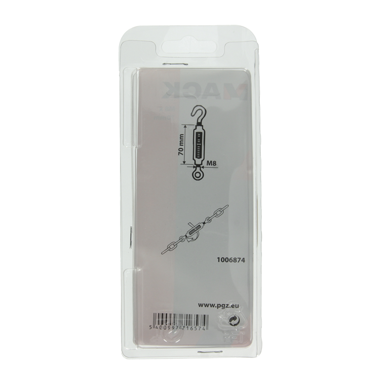 Afbeelding laden in galerijviewer, Mack 1006874 - 2 spanners: oog + haak verzinkt m8x70mm bl | 5 stuks