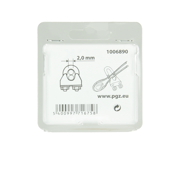 ギャラリービューアに画像をロードする, Mack 1006890 - 4 staaldraadklemmen crosby inox 1-2mm bl | 5 stuks