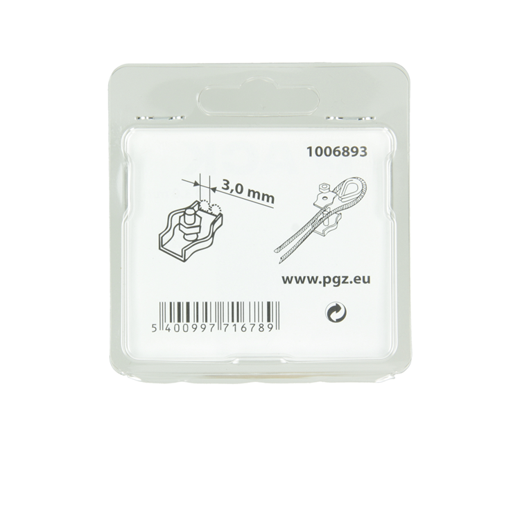 ギャラリービューアに画像をロードする, Mack 1006893 - 2 staaldraadklemmen simplex inox 1,5-3mm bl | 5 stuks