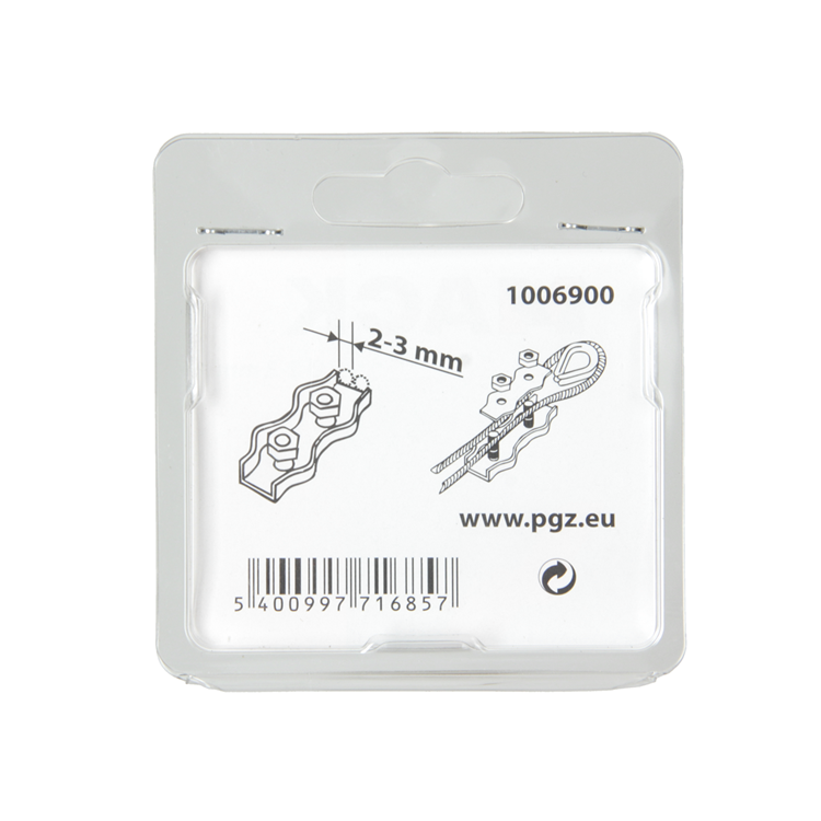 Afbeelding laden in galerijviewer, Mack 1006900 - 2 staaldraadklemmen duplex verzinkt 2-3mm bl | 5 stuks
