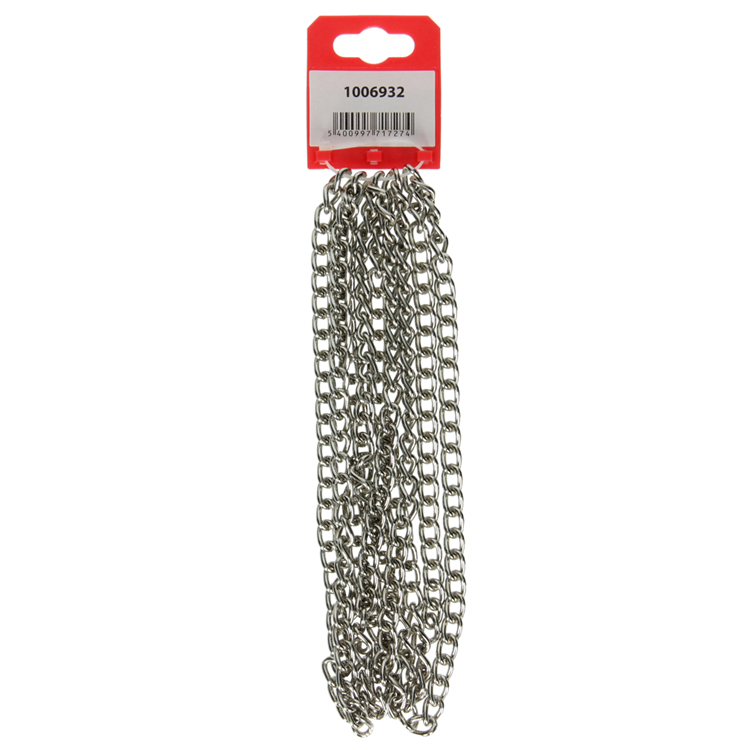 Afbeelding laden in galerijviewer, Mack 1006932 - gourmetteketting vernikkeld ø 2,5mm l 8mm 2m | 5 stuks