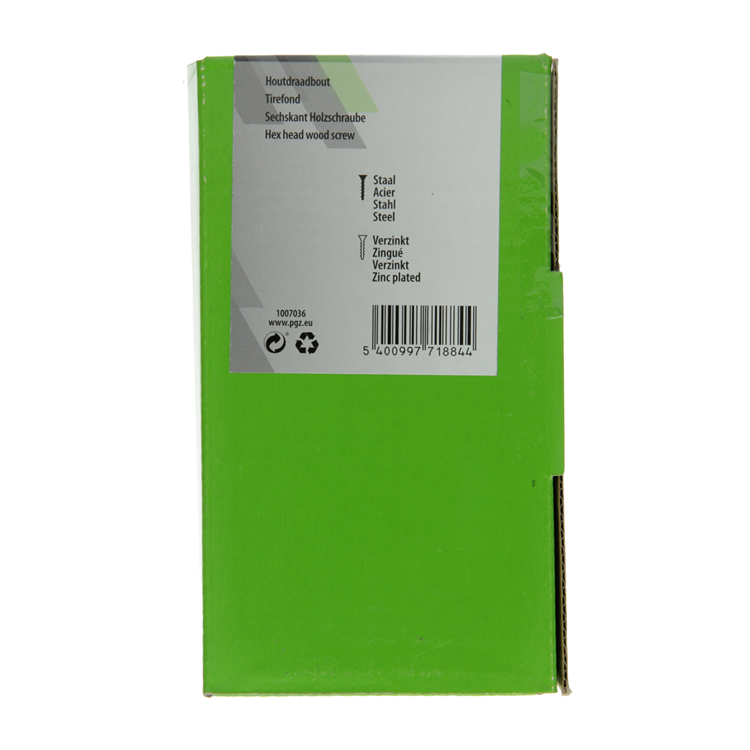 Afbeelding laden in galerijviewer, Mack 1007036 - houtdraadbout staal verzinkt 100 st 8 x 30 mm | 5 stuks