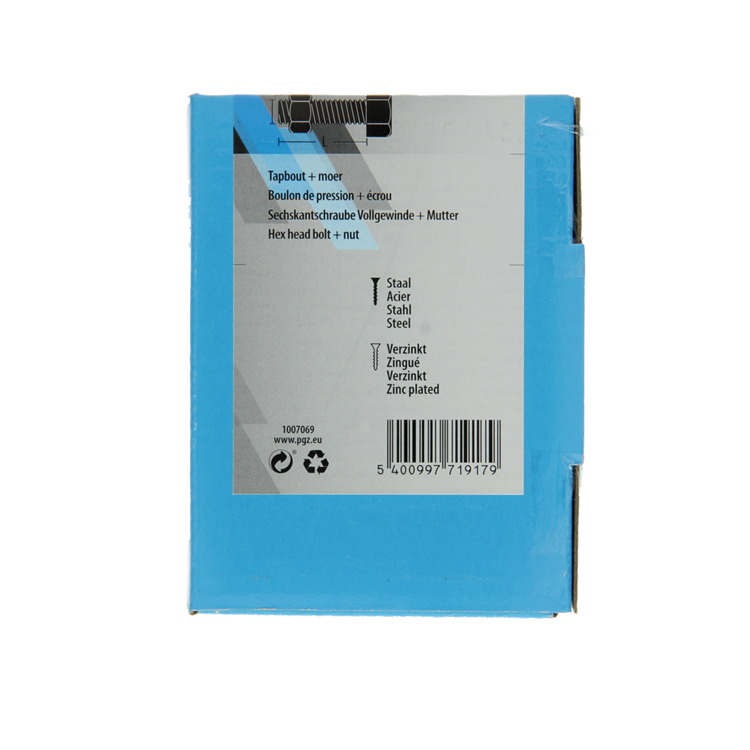 Afbeelding laden in galerijviewer, Mack 1007069 - tapbout + moer verzinkt 100 st 5 x 20 mm | 5 stuks