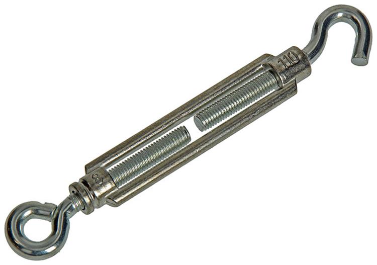 Afbeelding laden in galerijviewer, Mack 1008541 - 2 spanners oog + haak m8 x 110mm verzinkt | 10 stuks