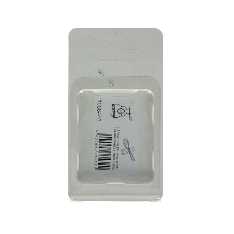 Laden Sie das Bild in Galerie -Viewer, Mack 1008442 - 4 staaldraadklemmen 2mm inox | 10 stuks