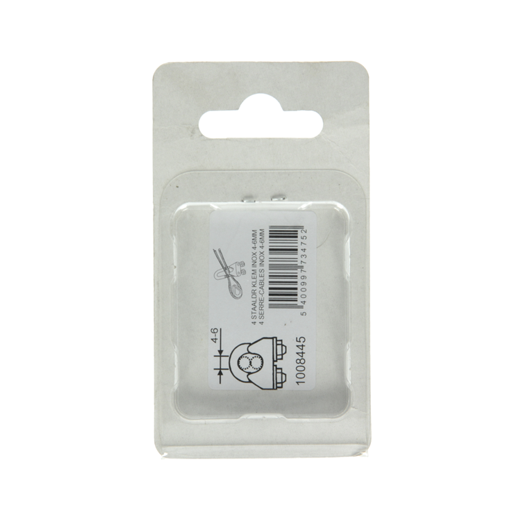 Chargez l'image dans la visionneuse de la galerie, Mack 1008445 - 4 staaldraadklemmen 6mm inox | 10 stuks
