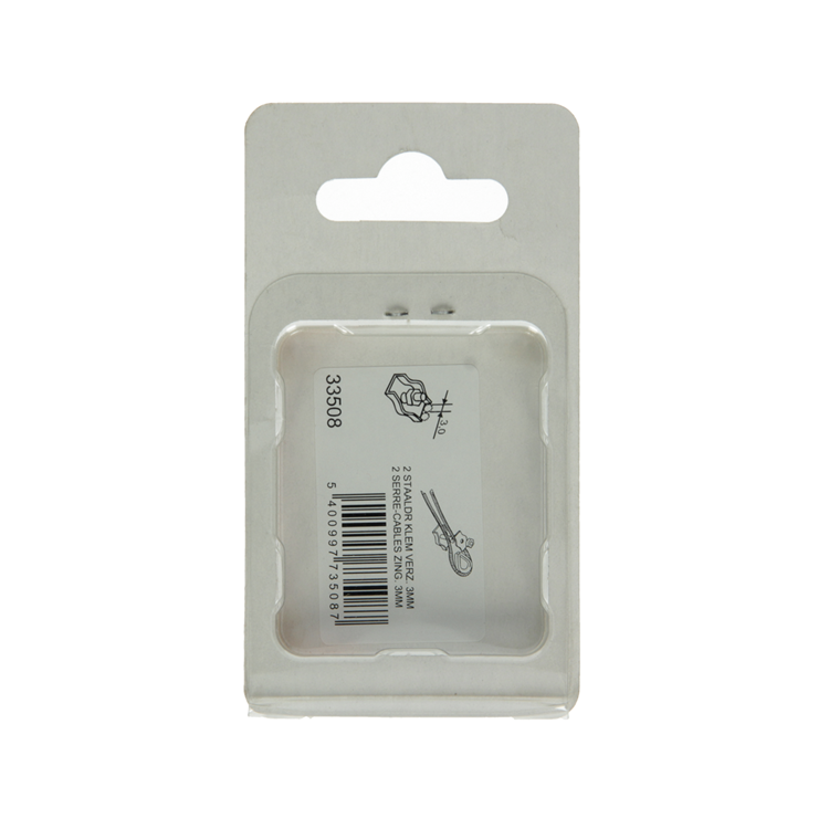Afbeelding laden in galerijviewer, Mack 1008478 - 2 staaldraadklemmen 3mm simplex verzinkt | 10 stuks