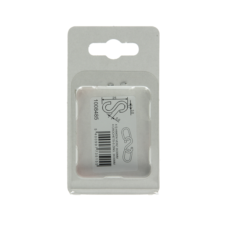Afbeelding laden in galerijviewer, Mack 1008485 - 4 open s-haken 3,0x30mm verzinkt | 10 stuks