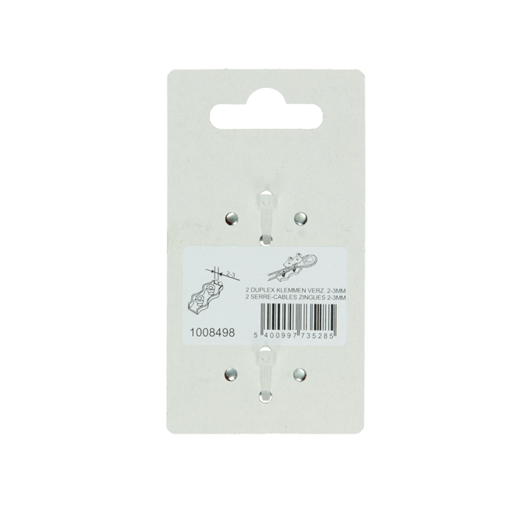 Chargez l'image dans la visionneuse de la galerie, Mack 1008498 - 2 staaldraadklemmen 3mm duplex verzinkt | 10 stuks