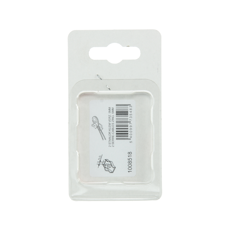 Afbeelding laden in galerijviewer, Mack 1008518 - 2 staaldraadklemmen 5mm simplex verzinkt | 10 stuks