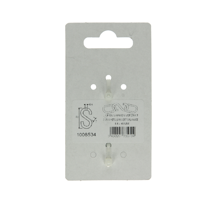 Afbeelding laden in galerijviewer, Mack 1008534 - 2 open s-haken 4,4 x 40mm verzinkt | 10 stuks