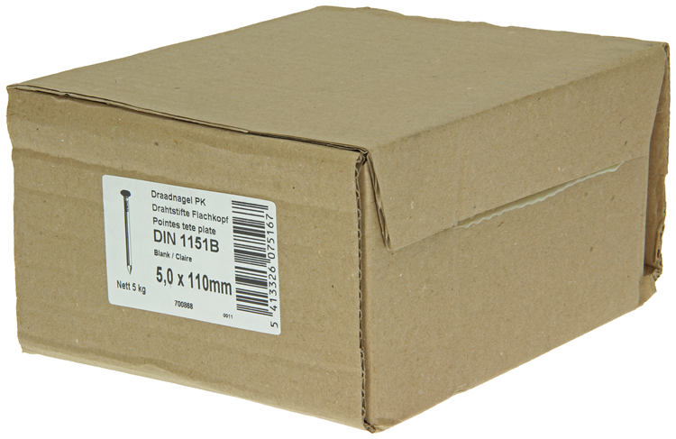 Afbeelding laden in galerijviewer, 1015654 - doos 5 kg. nagels platte kop 5,0x110 mm | 3 stuks