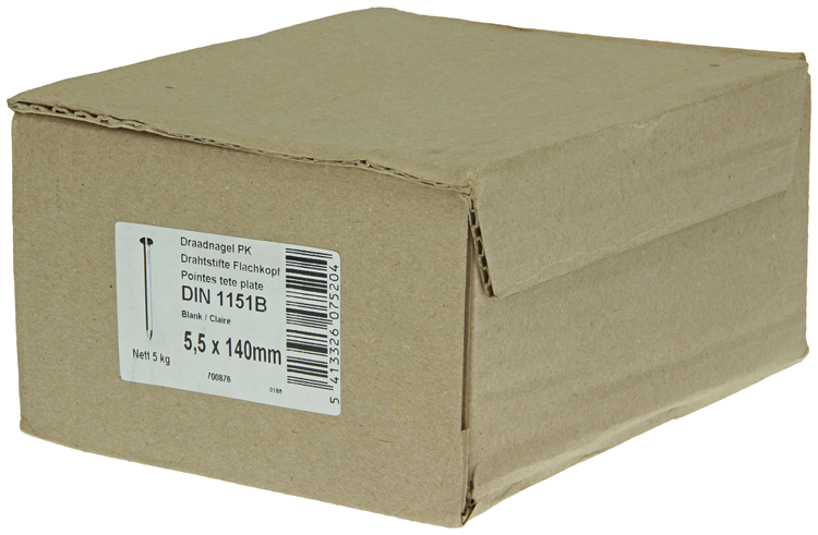 Afbeelding laden in galerijviewer, 1015658 - doos 5 kg nagels platte kop 5,5x140 mm | 3 stuks