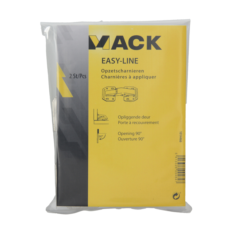 Afbeelding laden in galerijviewer, Mack 1014466 - 2 opzetveerscharnieren vernikkeld easy-line | 10 stuks